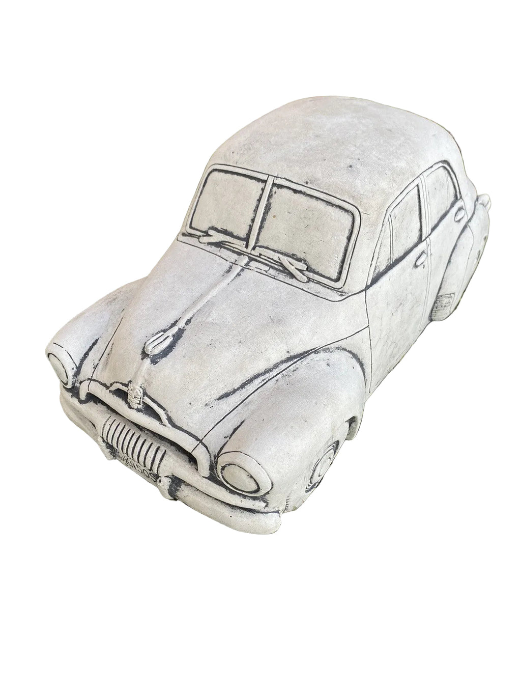 22nice4me Garden Statues concrete 1955 FJ sedan car ornament with hand-painted details for outdoor decor