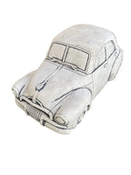 22nice4me Garden Statues concrete 1955 FJ sedan car ornament with hand-painted details for outdoor decor