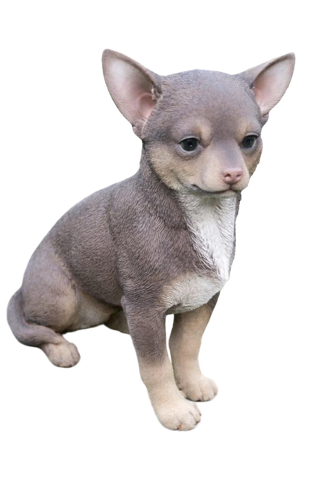 22nice4me Garden Statues hand-painted brown resin chihuahua puppy figurine for indoor or outdoor garden decor