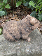 22nice4me Garden Statues brown concrete guinea pig ornament with realistic hand-painted fur texture for garden decor