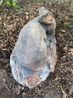 22nice4me Garden Statues Australian bilby concrete garden ornament with an antique finish sitting on a rock