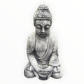 22nice4me Garden Statues concrete Buddha in a seated meditation pose with a weathered grey finish