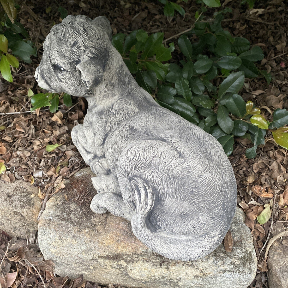 22nice4me Garden Statues hand-painted concrete calf statue in a resting position for outdoor garden decor