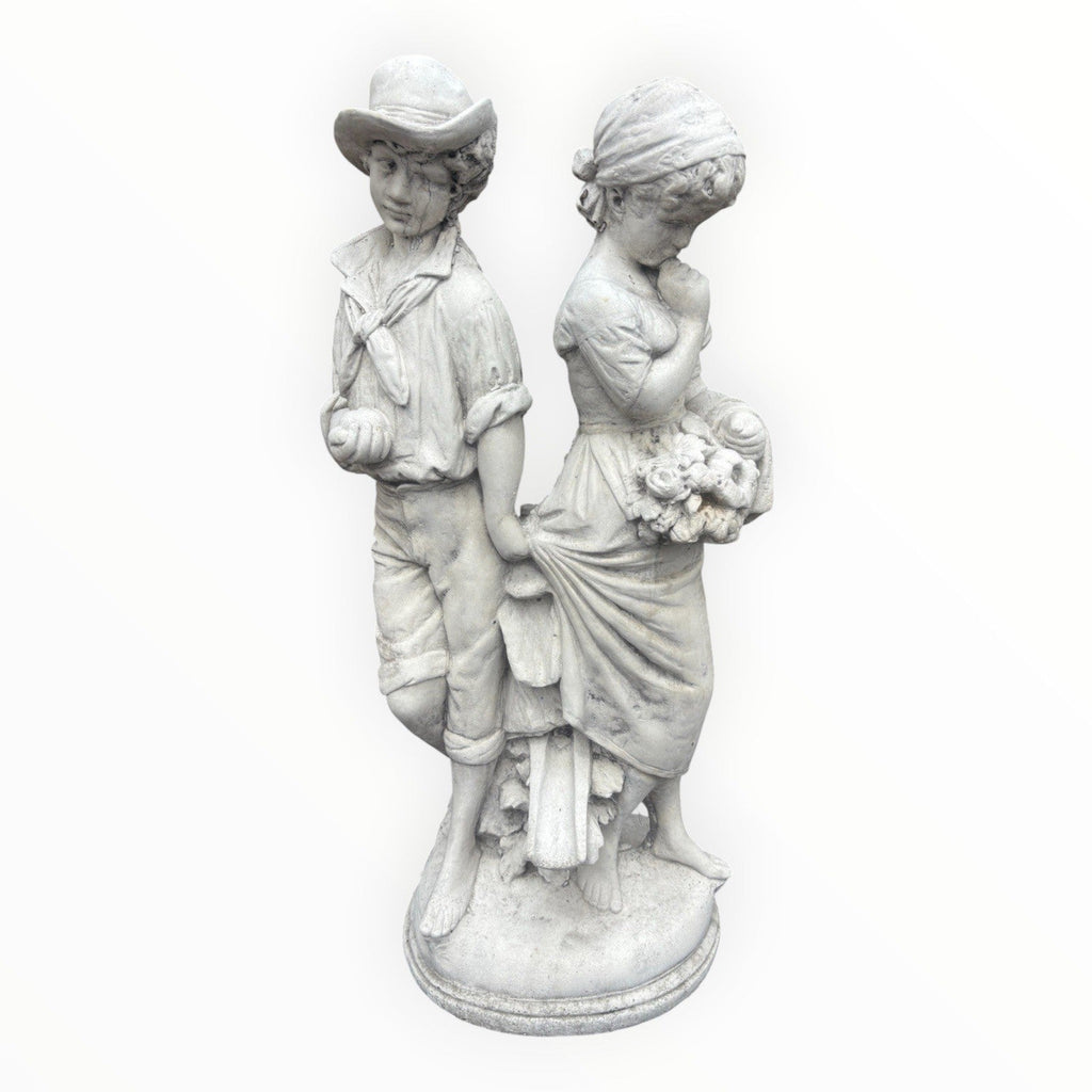 22nice4me Garden Statues white concrete first love statue featuring a man and woman in a romantic pose