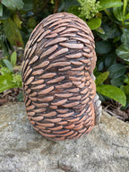 22nice4me Garden Statues hand-painted concrete echidna ornament with textured brown quills in a garden setting