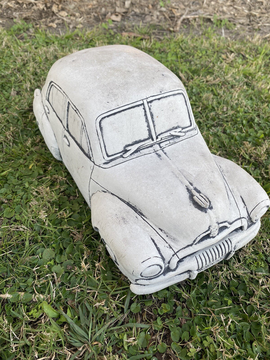 22nice4me Garden Statues hand-painted concrete 1955 FJ sedan car ornament for outdoor garden decor