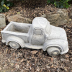 22nice4me Garden Statues concrete 1954 Ford F100 pickup truck garden ornament planter with a matte grey finish.