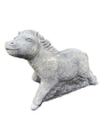 22nice4me Garden Statues concrete horse statue with a grey matt finish, handcrafted for outdoor garden decor.
