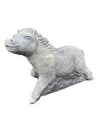 22nice4me Garden Statues concrete horse statue with a grey matt finish, handcrafted for outdoor garden decor.