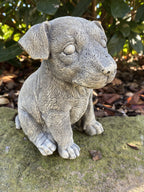 22nice4me Garden Statues concrete Jack Russell dog ornament with detailed fur texture sitting on a stone surface