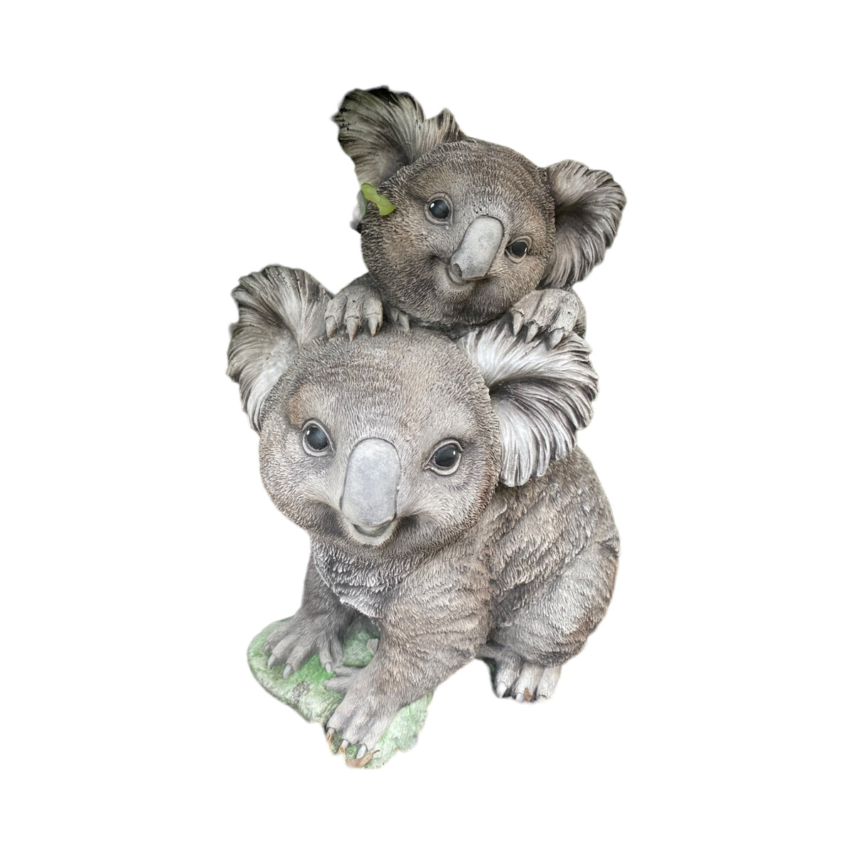 22nice4me Garden Statues concrete koala and baby ornament with a hand-painted matt finish for outdoor decor