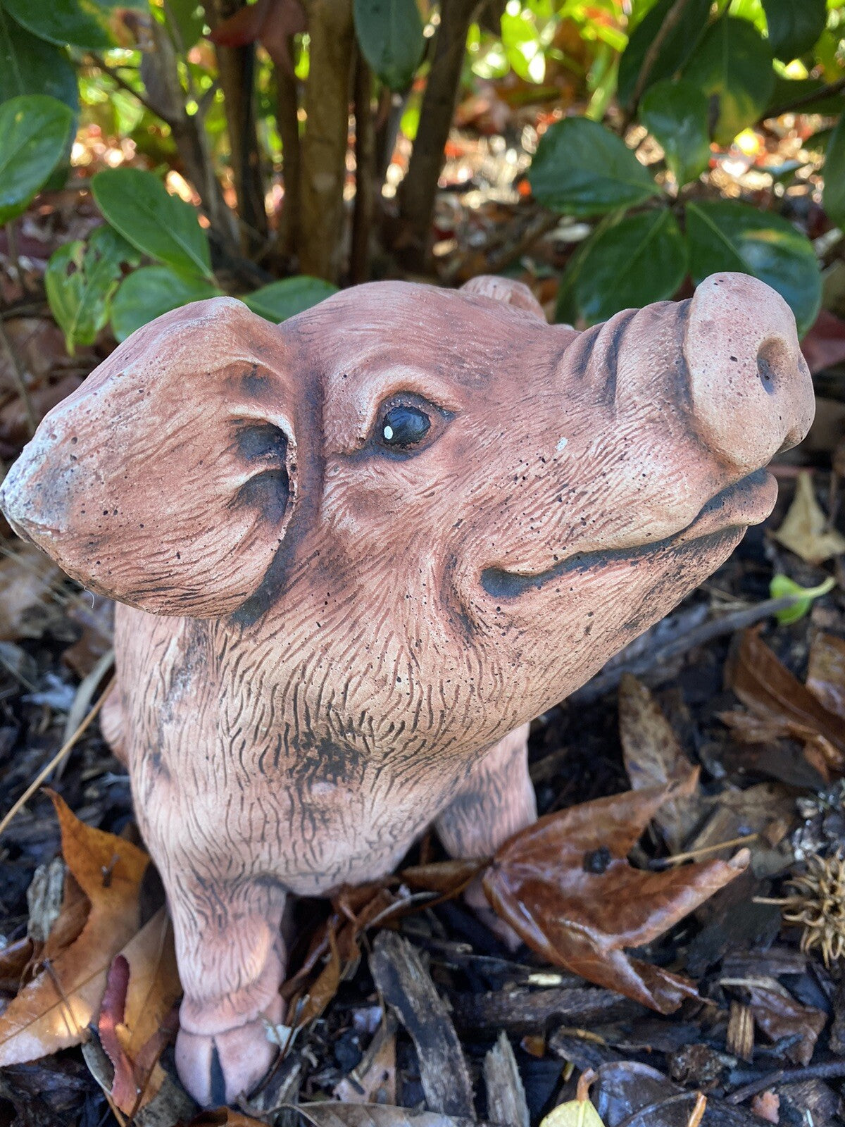 22nice4me Garden Statues hand-painted concrete piglet ornament with realistic features for outdoor garden decor