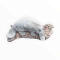 22nice4me Garden Statues concrete platypus ornament resting on a realistic brown log with detailed fur and bill