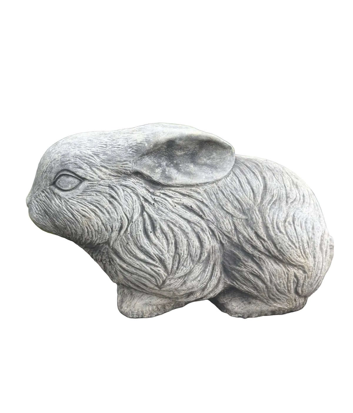 22nice4me Garden Statues hand-painted concrete rabbit ornament with a textured matte finish for indoor or outdoor decor.