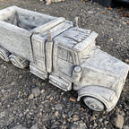 22nice4me Garden Statues concrete truck ornament with a weathered grey hand-painted finish for outdoor garden decor