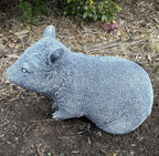 22nice4me Garden Statues hand-painted concrete hairy nose wombat garden ornament in grey