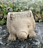 22nice4me Garden Statues concrete wombat planter with textured fur and earthy finish for succulents