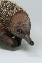 22nice4me Garden Statues hand-painted poly resin echidna figurine with realistic brown fur and sharp quills