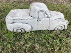 22nice4me Garden Statues 1955 FJ Ute concrete garden ornament with an antique hand-painted finish on green grass