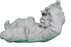 22nice4me Garden Statues grey concrete Garlen elf ornament lying down with hand on head for indoor or outdoor decor
