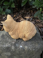 22nice4me Garden Statues ginger tabby cat sleeping memorial statue made of hand-painted concrete for outdoor use
