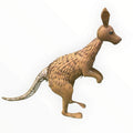 22nice4me Garden Statues metal kangaroo sculpture with a rustic brown finish in a hopping pose for outdoor decor