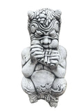 22nice4me Garden Statues concrete Pan statue with an antique finish, depicting the god playing pan pipes.