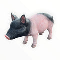 22nice4me Garden Statues resin pig ornament with a pink body and black head, featuring a realistic textured finish.