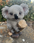 22nice4me Garden Statues resin koala ornament resting on a branch with detailed grey fur texture for outdoor decor