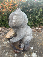22nice4me Garden Statues resin koala ornament resting on a branch, featuring detailed grey fur texture.