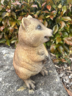 22nice4me Garden Statues resin quokka ornament with realistic brown textured fur sitting on a stone surface