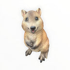 22nice4me Garden Statues resin quokka ornament with realistic brown textured fur and a cheerful sitting pose