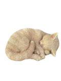 22nice4me Garden Statues ginger tabby sleeping kitten memorial statue made of hand-painted concrete with antique finish