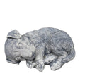 22nice4me Garden Statues sleeping Jack Russell dog ornament made of durable grey concrete for outdoor garden decor.
