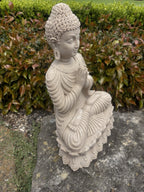 22nice4me Garden Statues resin Thai Buddha in praying pose with stone-look finish for zen garden meditation decor