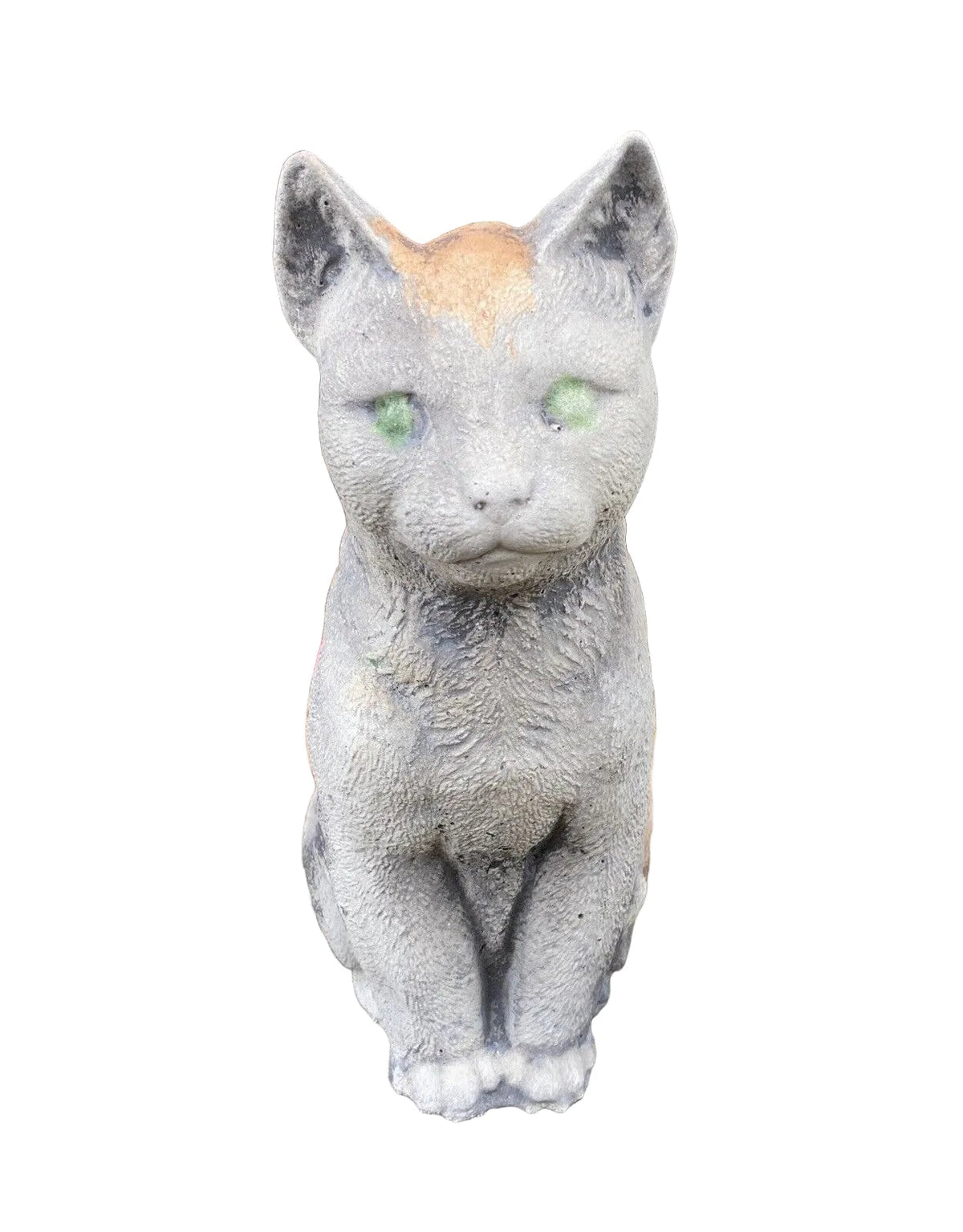22nice4me Garden Statues hand-painted concrete tortoiseshell cat garden ornament with an antique finish