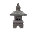 Larva Stone Pagoda Garden Lantern | 45cm Japanese Style Garden Ornament Grey