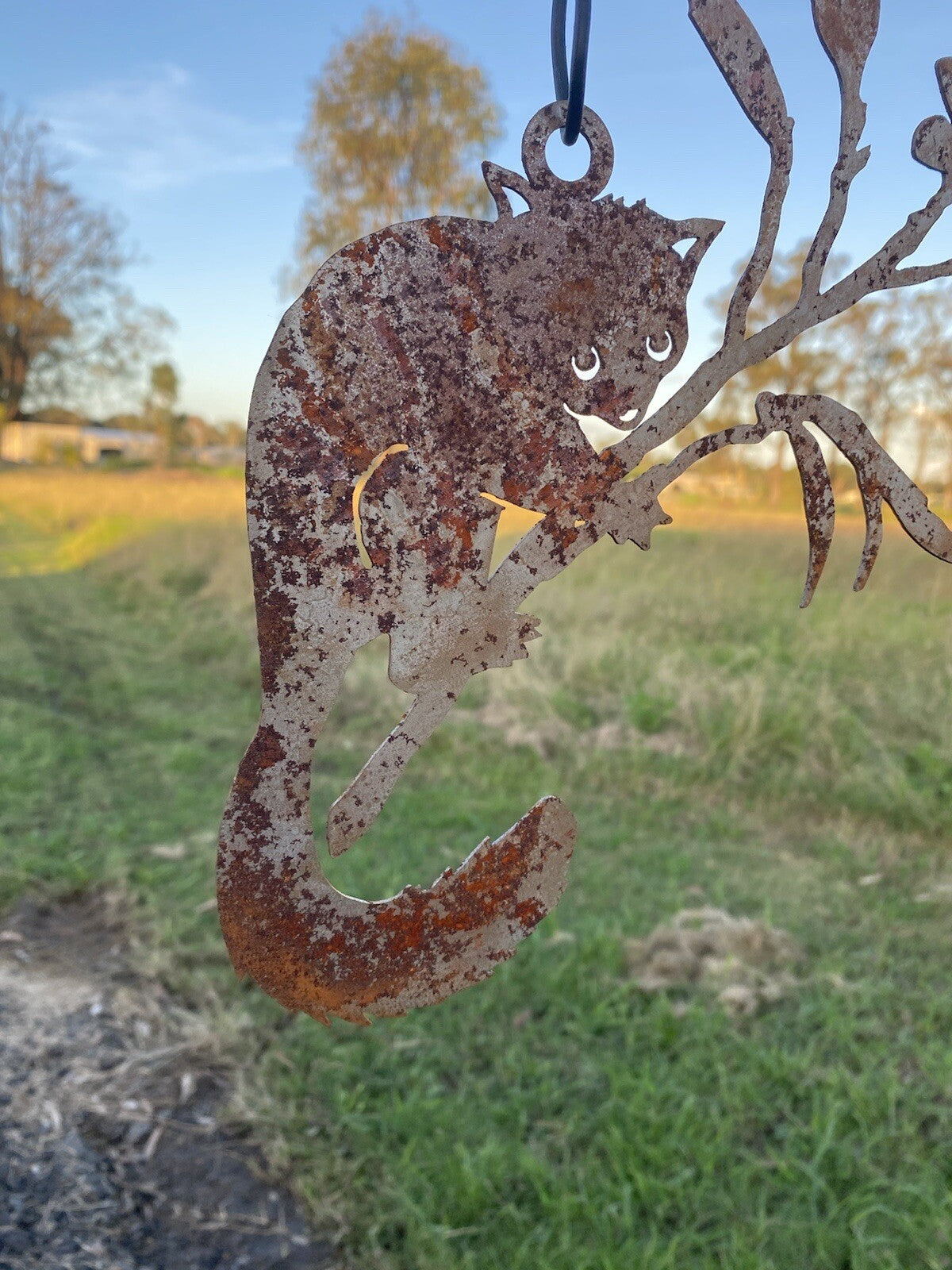 Possum Silhouette Rust Corten Steel Metal Garden Wall Art Hanging  Home 28cm H