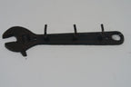 Vintage Cast Iron Metal Rustic Antique Wrench Spanner Key Hook Holder Rack