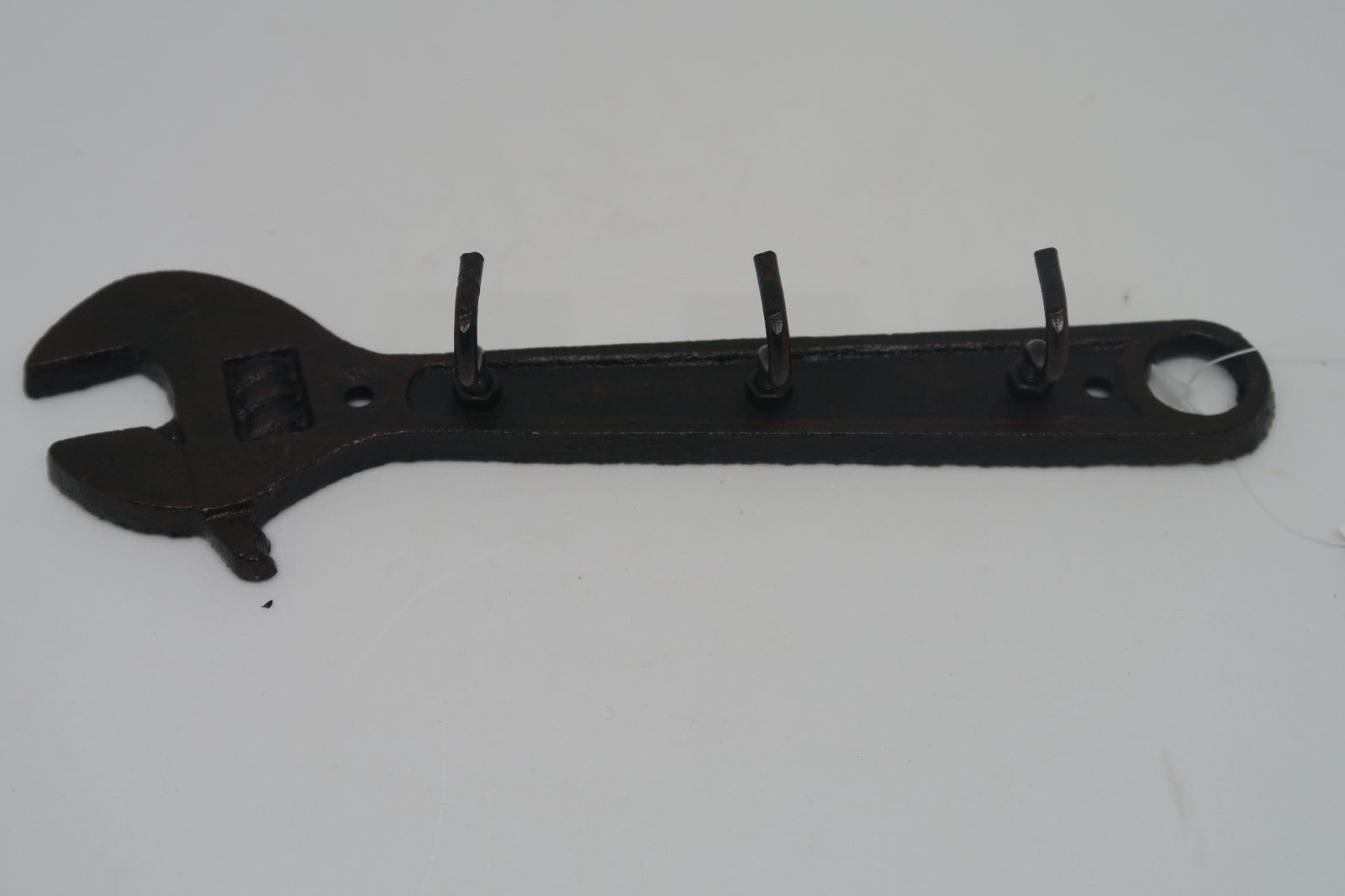 Vintage Cast Iron Metal Rustic Antique Wrench Spanner Key Hook Holder Rack