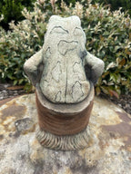 Frog In Potato Sack Animal Concrete Cement Garden Statue Australian Made