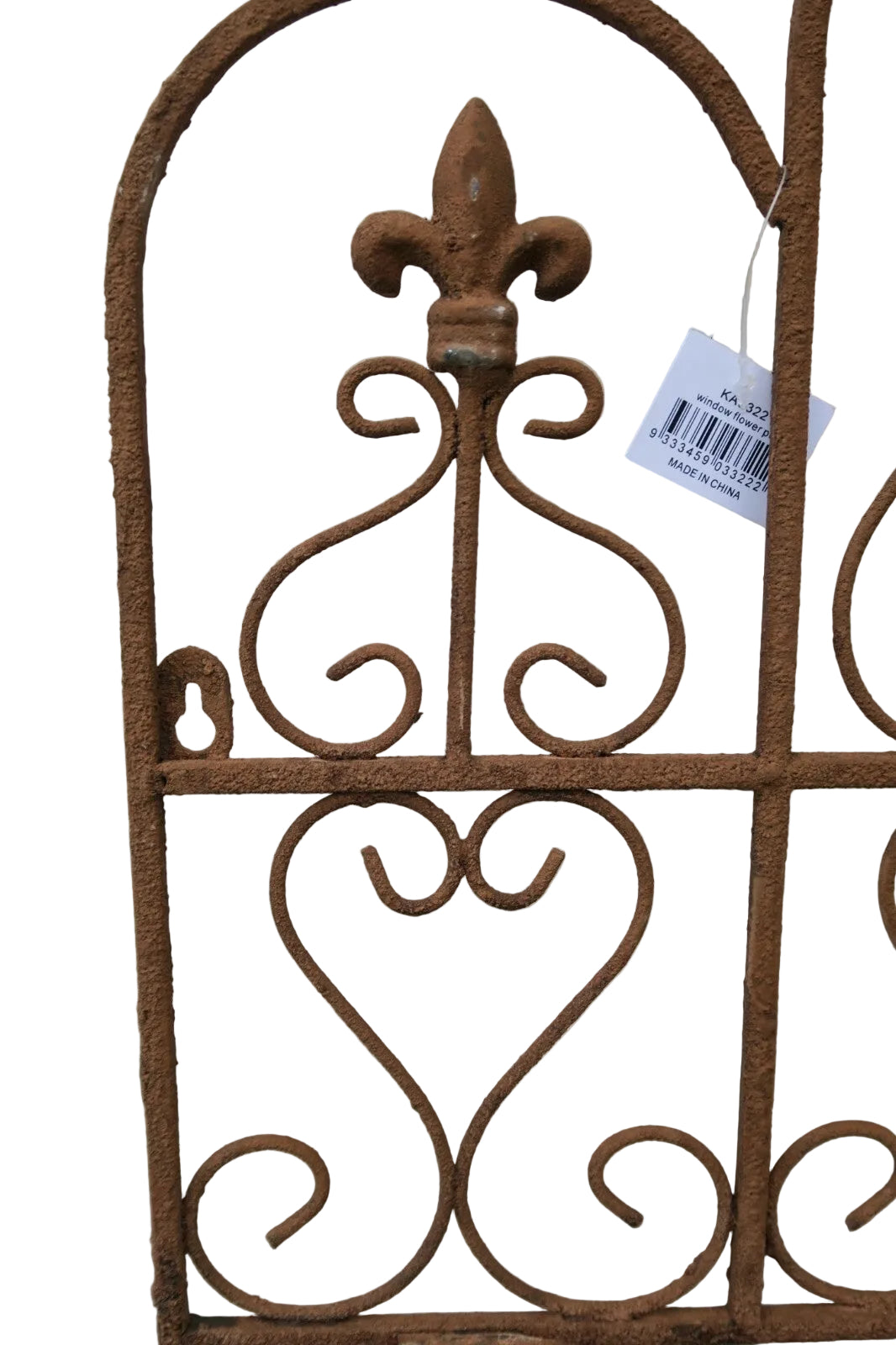 Rustic Brown Iron Window Flower Pot Holder Stand Planter Home Garden Decor