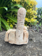 Finger Up Concrete Garden Statue Ornament Figurine 15 cm high