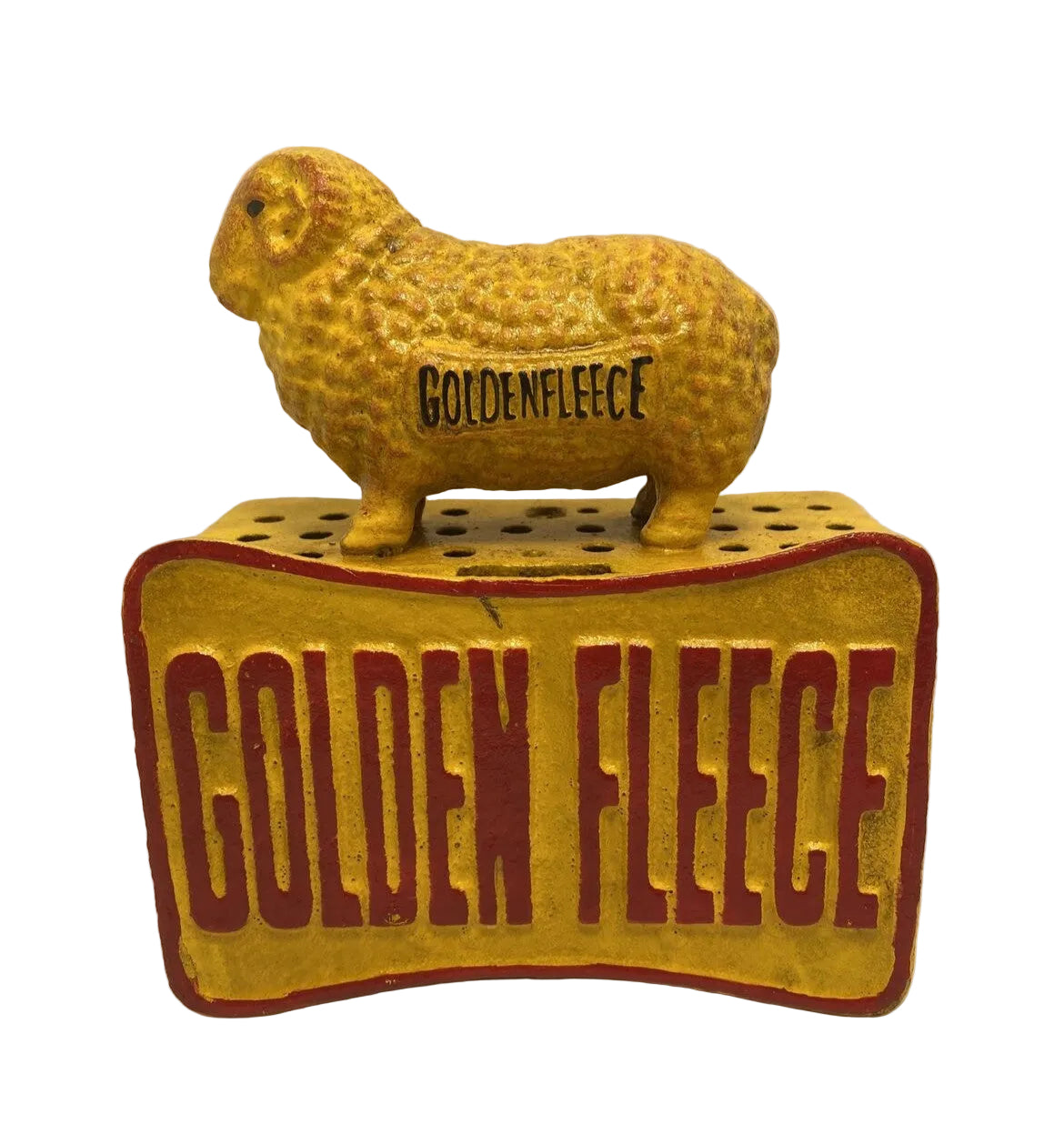 Golden Fleece Cast Iron Coin Bank Money Box Ram Retro Man Cave Pub Bar - New