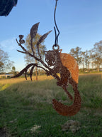Possum Silhouette Rust Corten Steel Metal Garden Wall Art Hanging  Home 28cm H