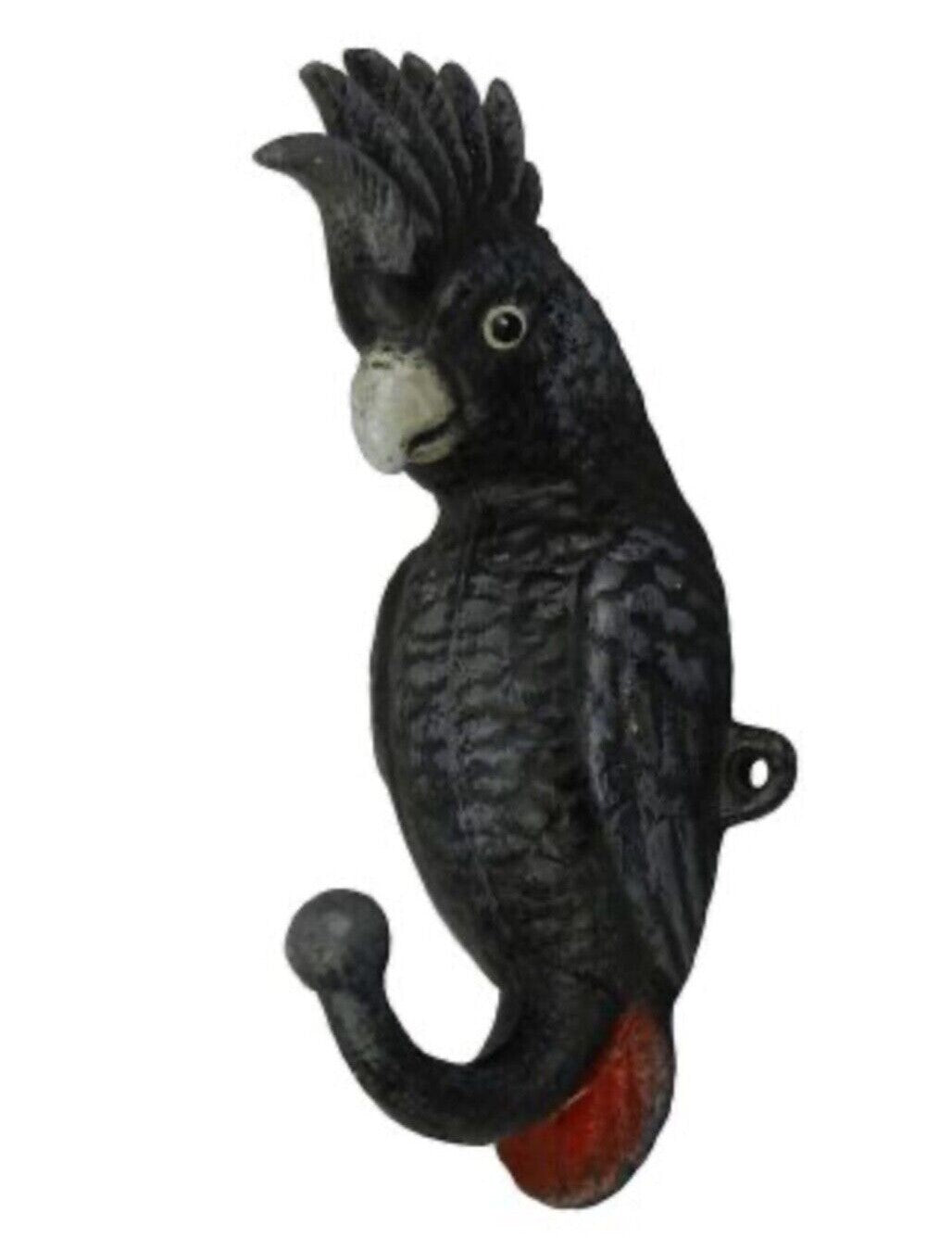 Cast Iron Bird Hook Clothes Hanger - Cockatoo Galah Magpie Rosella Kookaburra