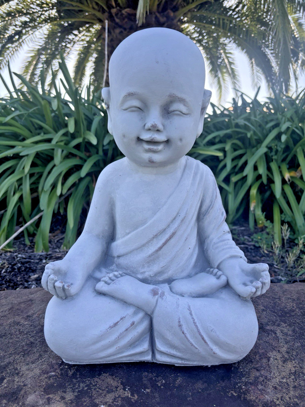 Buddha Monk Garden Statue Ornament Outdoor Decor 3 Styles Available