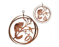 Possum Garden Décor  Round Rust Corten Steel Metal Hanging Double Ring 34cm