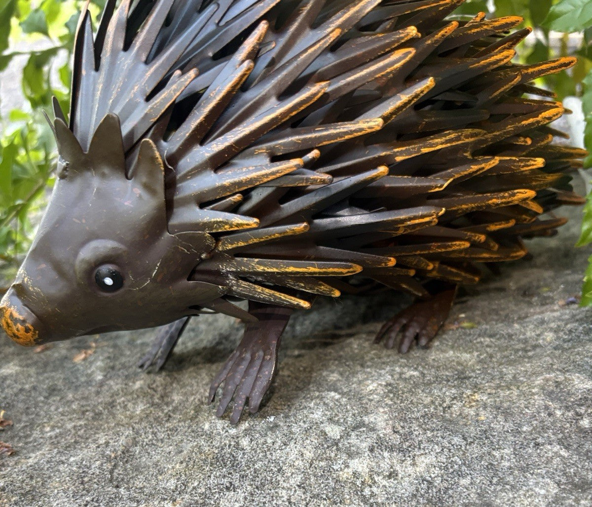 Metal Echidna Garden Ornament
