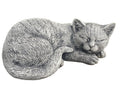 Grey Cat Statue Memorial Sleeping Kitten Animal Concrete Australian Made